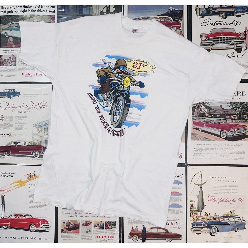 Vintage 1993 BMW MOA Rally T-Shirt Men's XXL Oshkosh Wisconsin Motorcycle Biker